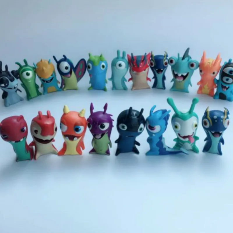 24 шт./лот разные Мультяшные аниме игрушки 5 см Slugterra ПВХ модели куклы детская