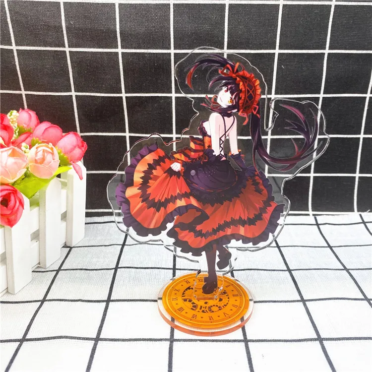 Аниме Дата живой брелок Tokisaki Kurumi милый забавный мультфильм акриловый брелок кошмар модные персонализированные ювелирные аксессуары - Цвет: 1