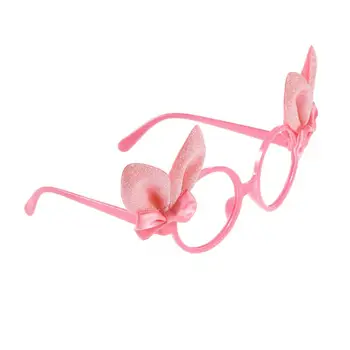 

2pcs Cartoon Bowknot Rabbit Ear Eyeglass Creative Kids Eyewear Tricky Dress up Party Glasses Funny Costume Prank Prop
