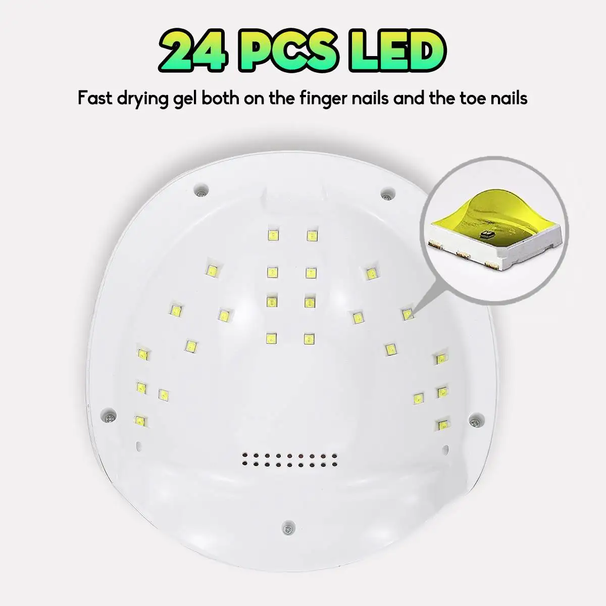 SUN-SHELL 24LED УФ/солнечный Сушилка для ногтей лампа Гель-лак дисплей светодиодный инфракрасный датчик 4 Настройка временных интервалов 48 Вт