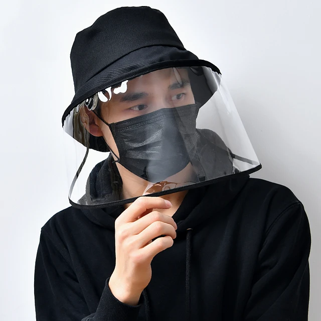 New safety anti particulate mask cover hat anti flue spittle anti dust cover full protective face eyes bucket hat