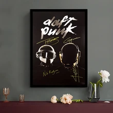 Daft-Máscara de casco Punk, póster de música y lienzo impreso, pintura artística, imágenes de pared para decoración de sala de estar, Marco para decoración del hogar