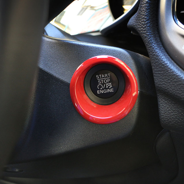 Ignition Key Switch Start Button Cover Ring Decoration Sticker for Jeep Compass 2017 - 2020 Interior Accessories