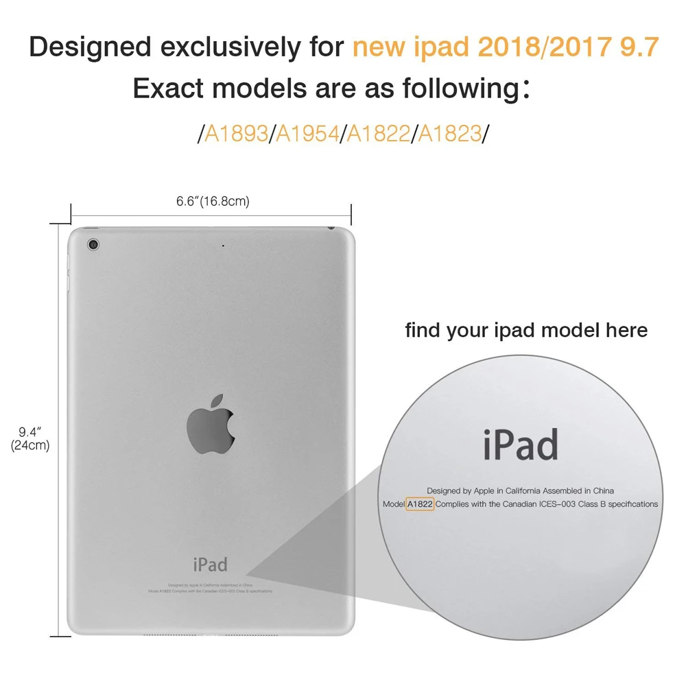 Полный защитный чехол для iPad 9,7 6th iPad 9,7 5th Generation, дети Безопасный противоударный Heavy Duty Твердый переплет чехол с подставкой