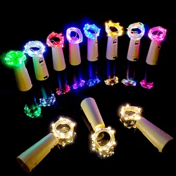 Guirlande lumineuse LED en forme de bouteille de vin, 1M/2M/3M, décoration pour mariage, noël, anniversaire 