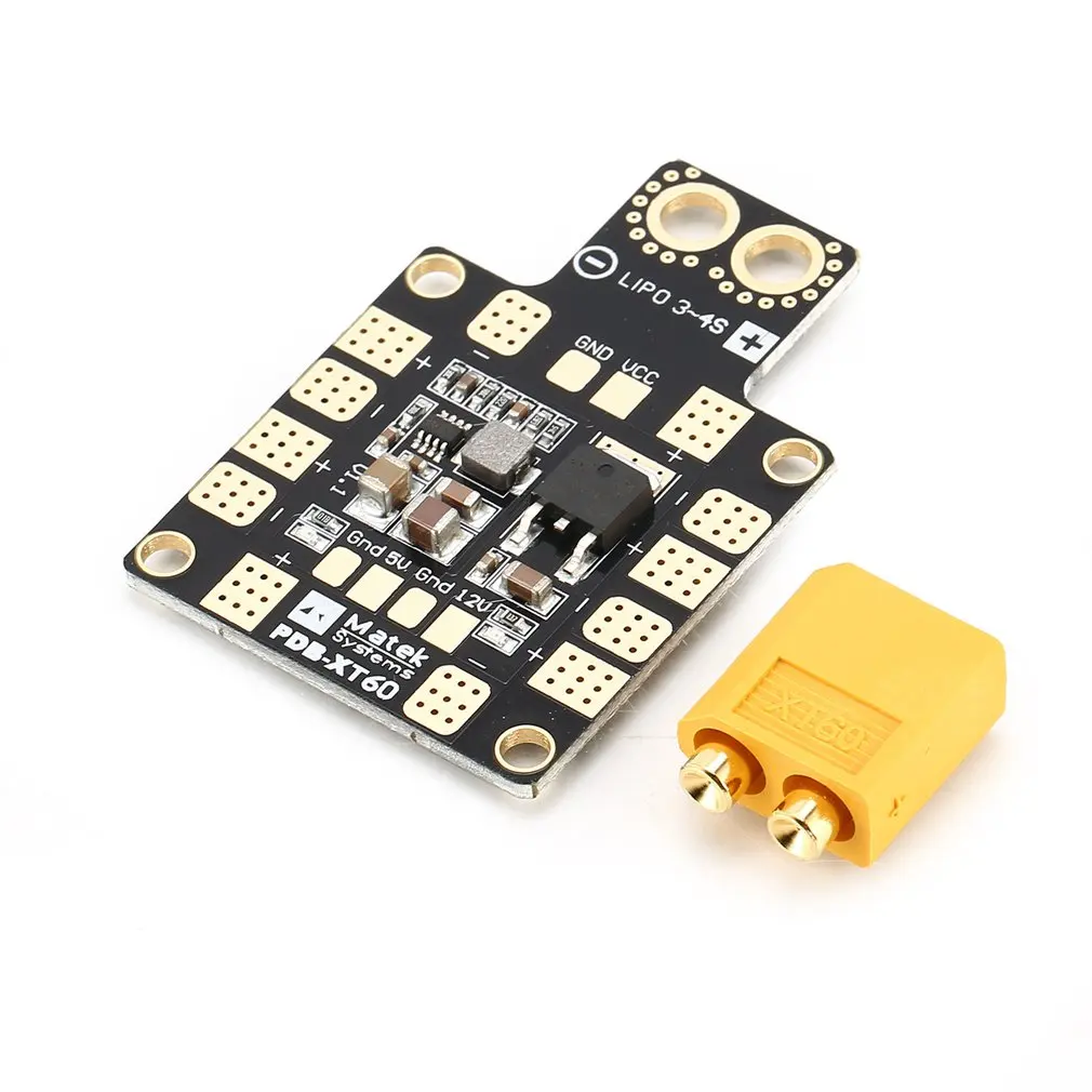  PDB XT60 Drone Lipo 3-4S Power Distribution Board with W/ BEC 5V 2A 12V 0.5A for RC FPV Drone Quadc