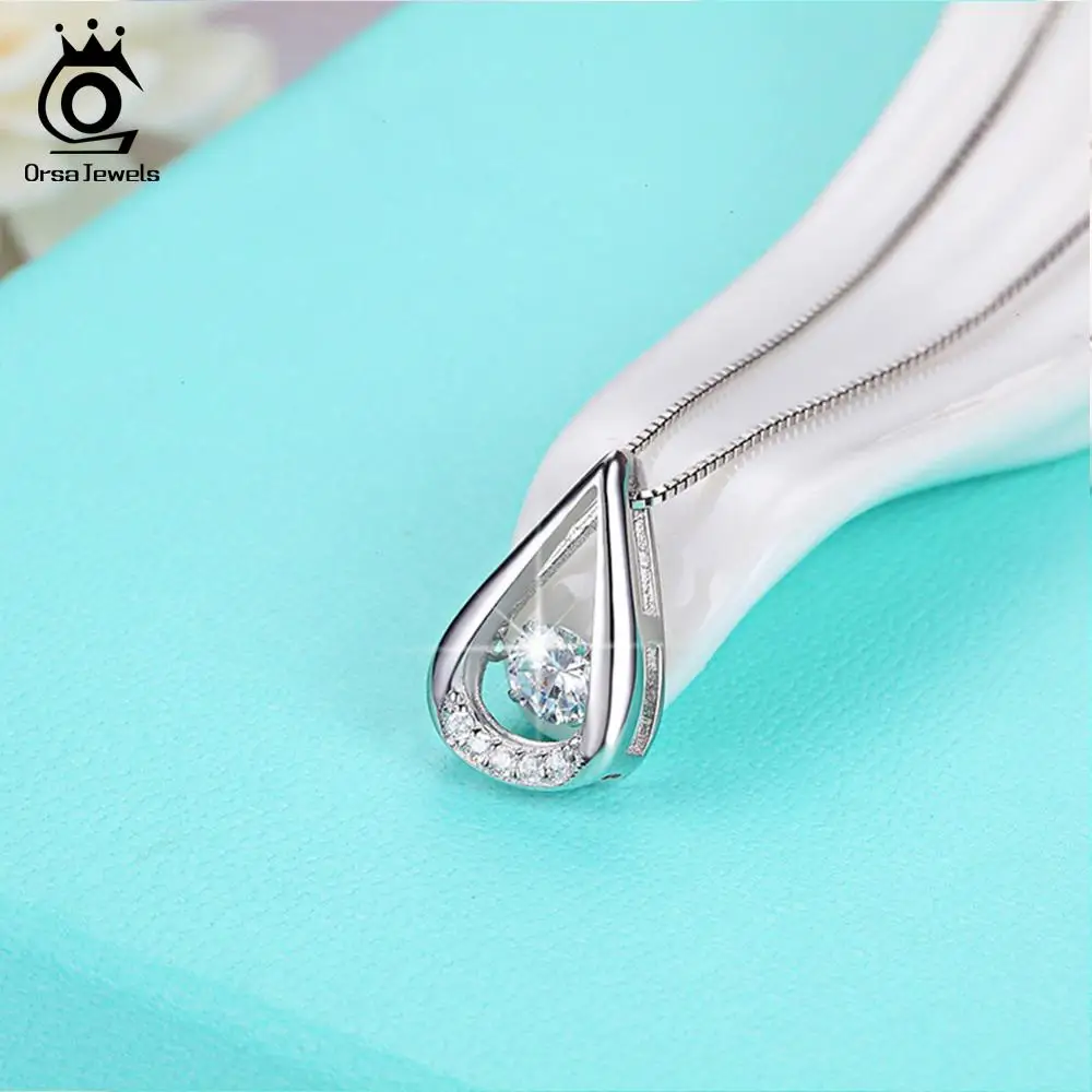 ORSA JEWELS 100% 925 Sterling Silver Pendants Necklaces for Charm Lady's Wedding&Engagement Fashion Women's Jewelry SN40 - Image 4