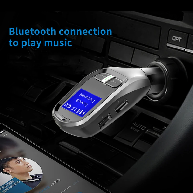 Handsfree Bluetooth 4.2 G11 FM Transmitter MP3 Radio Adapter Car Kit USB Charger