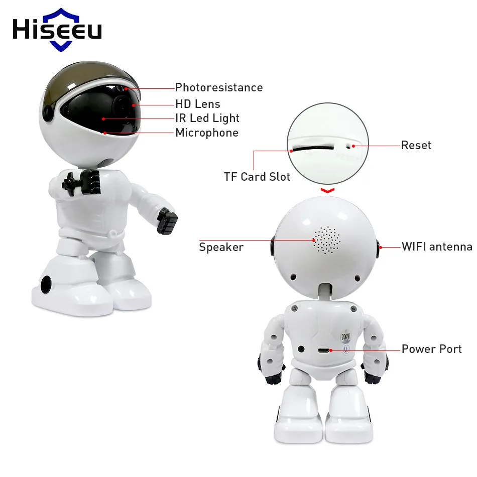 Hiseeu FHK-1080P, умная ip-камера, WiFi, для дома, инфракрасное ночное видение, одна машина, сеть, HD, удаленный монитор, камера наблюдения