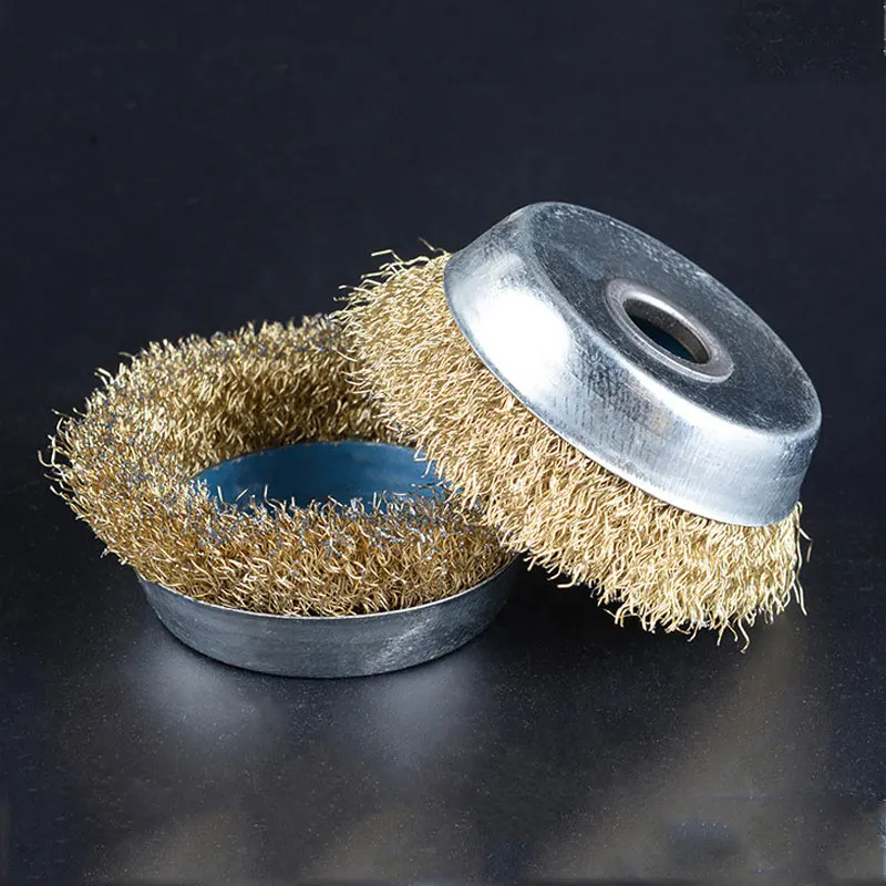 Tranvon 6pcs Crimped Wire Cup Brush For Grinders Wire Wheel Power Brush