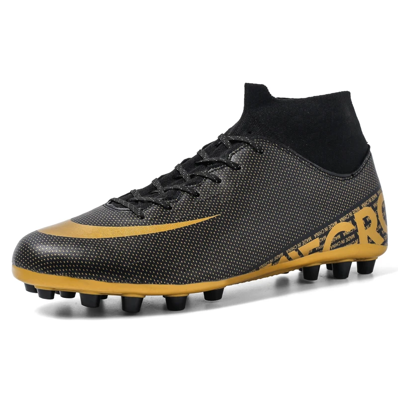 Футбольная обувь для мужчин; детские футбольные кроссовки для помещений; сверхтонкие футбольные кроссовки; оригинальные удобные водонепроницаемые ботинки; футбольная обувь - Цвет: black-XF001