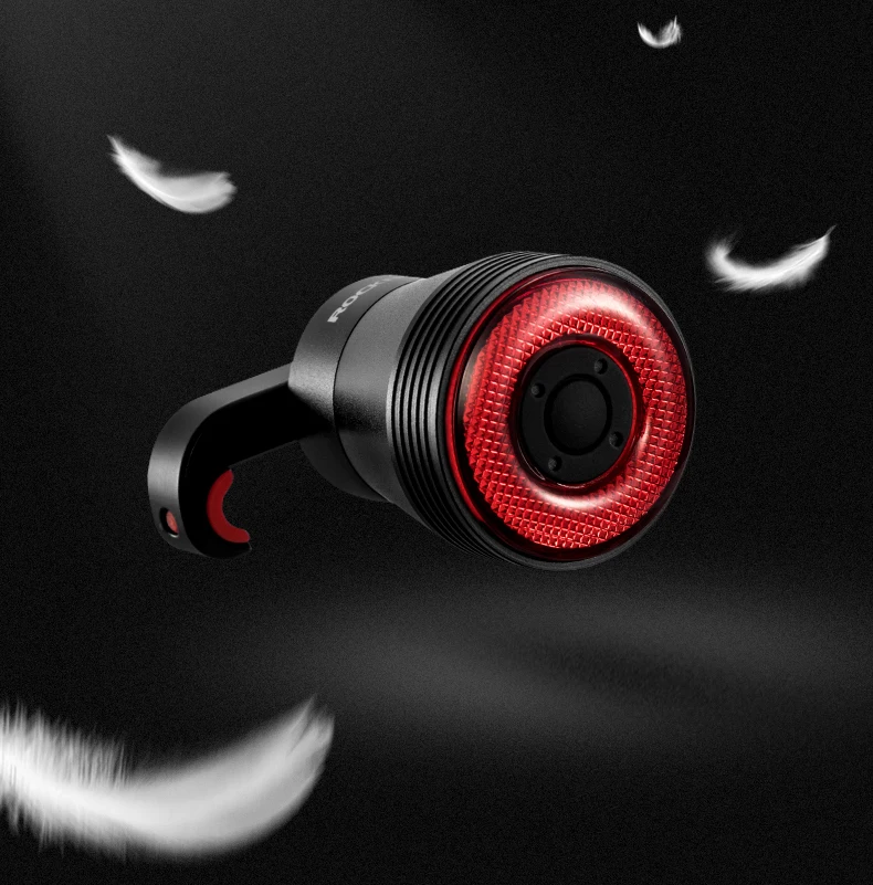ROCKBROS велосипедный светильник, водонепроницаемый, USB, перезаряжаемый, с умным зондированием, автоматический тормоз, светодиодный, велосипедный светильник, подседельный штырь, задний светильник, Аксессуары для велосипеда