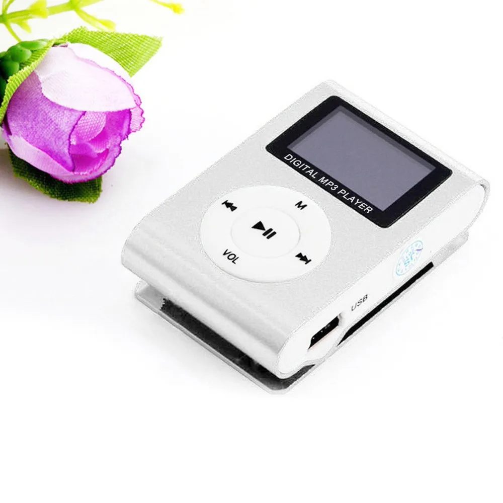 Mini reproductor MP3 con Clip USB, pantalla LCD, compatible con 32GB de reproducción de música con radio fm, reproductor de vídeo, reproductor de libro electrónico MP3 con memoria integrada