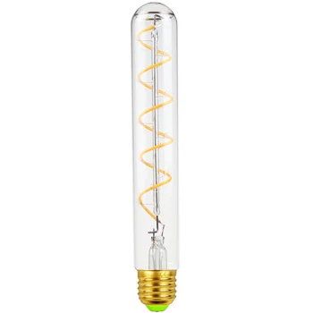 

TIANFAN Led Bulbs Vintage Light Bulb T28 185mm Long Test Tube Edison Bulb 4W Dimmable Spiral Filament 110V 220V Decorative Bulb