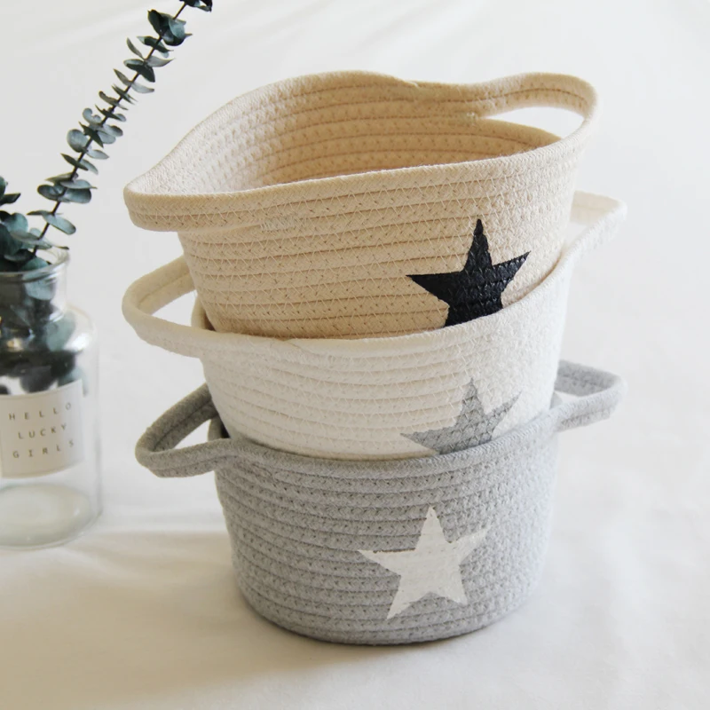 

Nordic linen storage basket collapsible storage bag baby child toy storage desktop storage barrel cosmetic jewelry box WF7251128