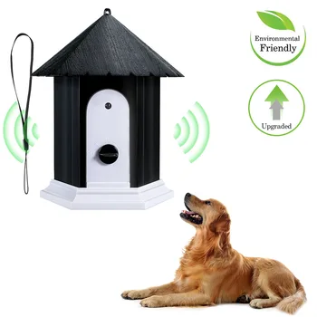 

Pet Dog Ultrasonic Anti Barking Stop Bark Birdhouse Shape Outdoor Waterproof Dogs Training Repeller Control Tool Device MU8669