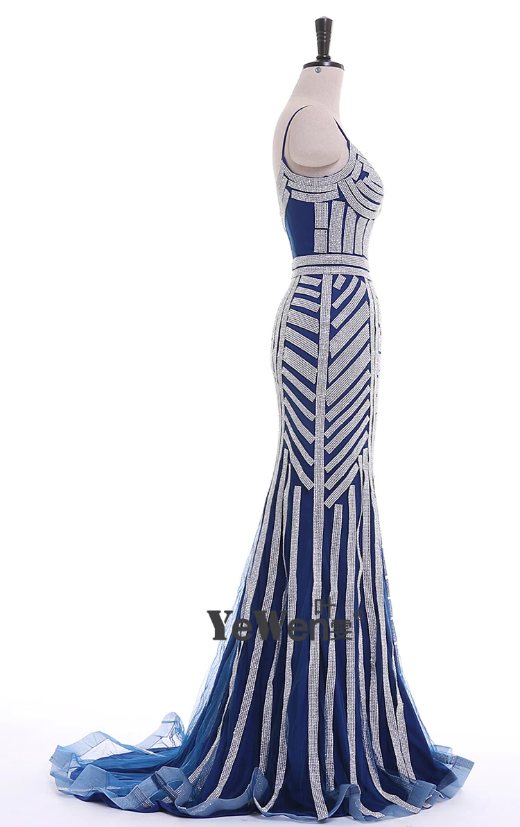 Robe De Soiree, вечерние платья русалки, Длинные вечерние платья золотого, красного, королевского, синего цвета с кристаллами, африканские вечерние платья на выпускной, вечерние платья