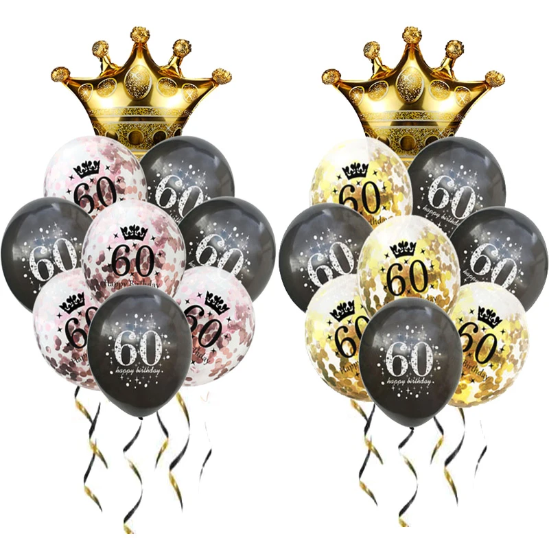 60 Years Birthday S Baloon 60 Birthday Ballons Party Decoration For 60th Birthday Balon Deco Inflatable Birthday Balloon S1xn Ballons Accessories Aliexpress