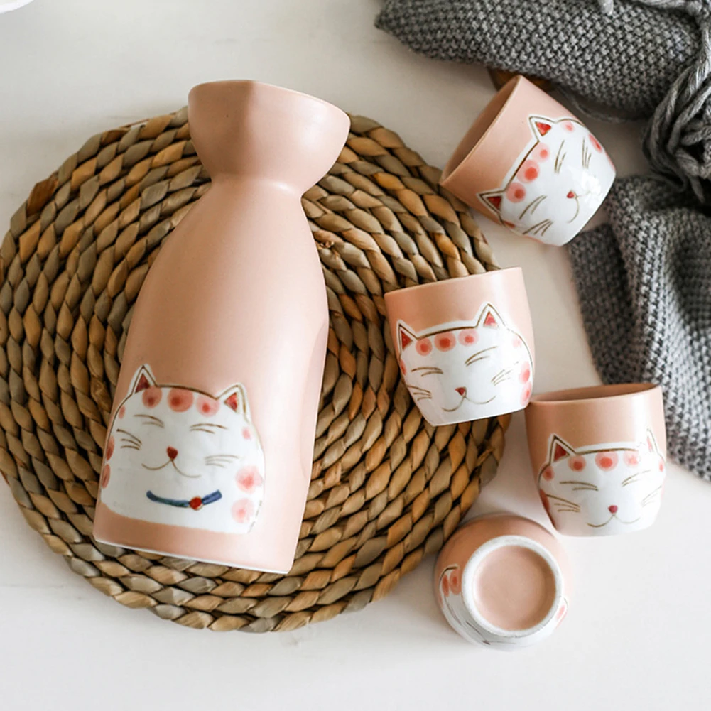 5 шт./лот японский фарфоровый винтажный керамический горшок Флагон чашки для