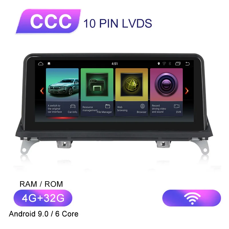 Perfect PX6 6cores android 9.0  CAR DVD FOR BMW X5 E70 BMW X6 E71 player audio stereo Multimedia GPS stereo monitor ips screen CIC CIC 1