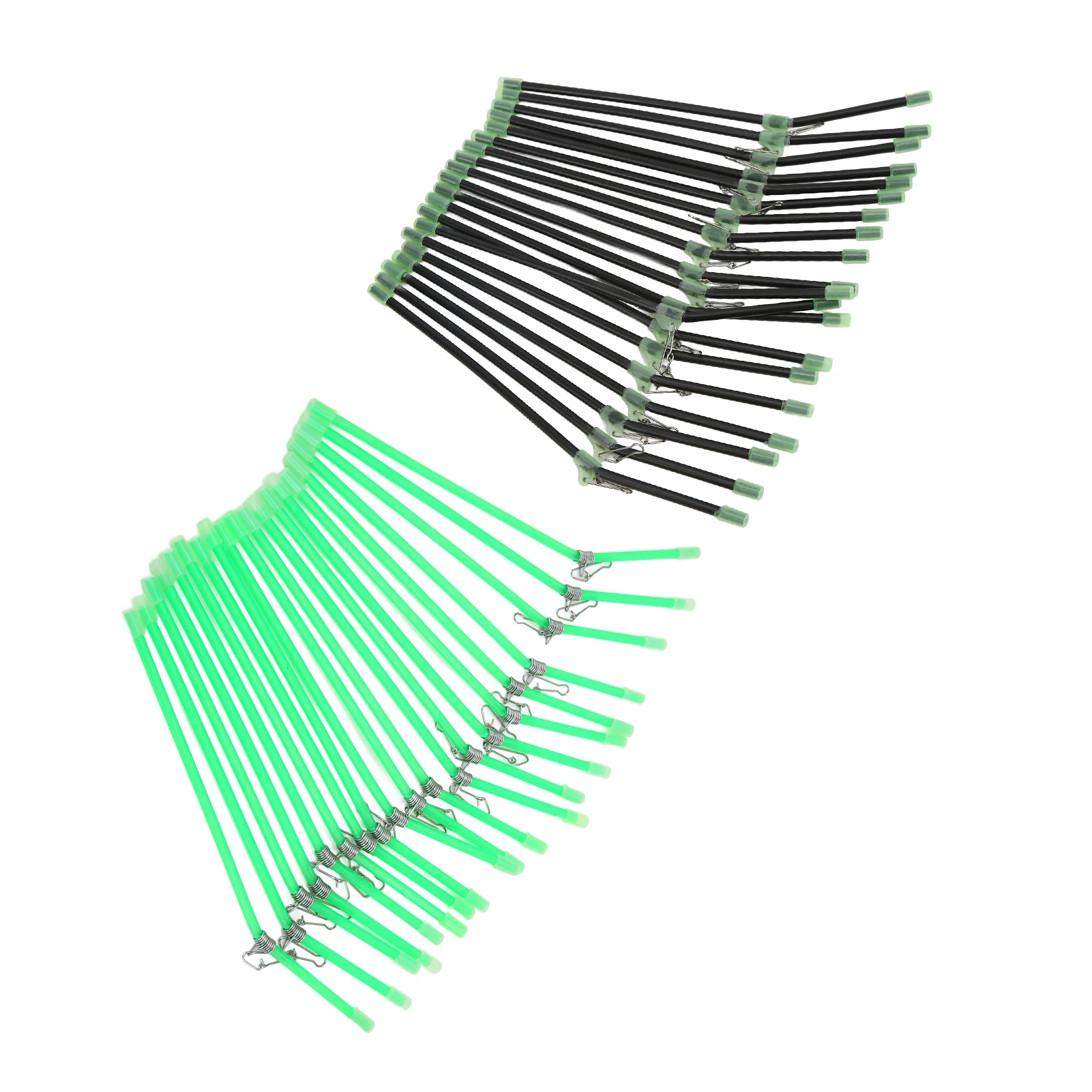 20Pcs Fishing Connector Sea Fishing Anti Feeder Boom with Snap Tube Balance Connector Double End Line Fish Tackle