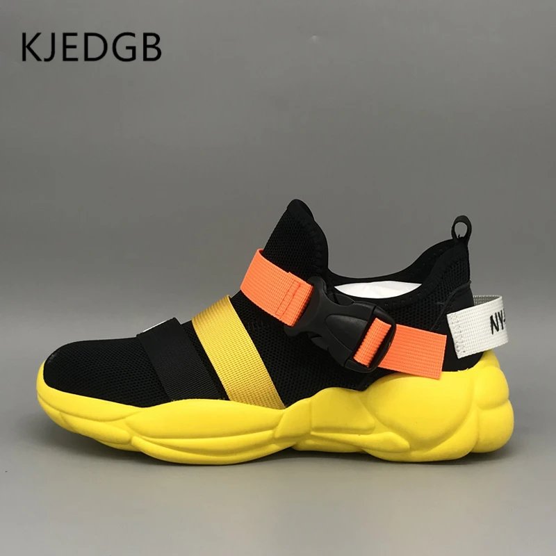 

KJEDGB 2019 New Trend Style Mens Sneakers Comfortable Slip-On Men's Shoes Breathable Mesh Male Outdoor Casual High Quality Shoes