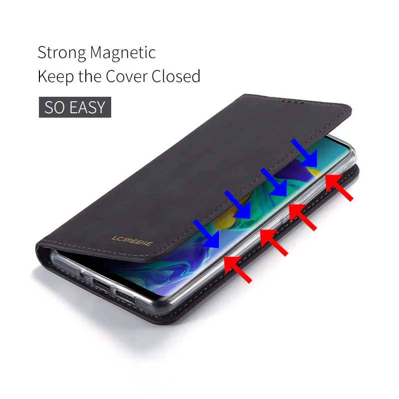 Роскошный кожаный магнитный флип-чехол для телефона huawei P30 Pro, задняя крышка, кошелек, подставка, чехол для huawei P30 Lite, сумка для карт из мягкой искусственной кожи