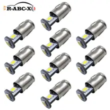 

10pcs 3030SMD BA7S T7 Car Led Bulb Nonpolar Dashboard Instrument Light Auto Indicator Warning Lamp AC12V 150Lm White Blue Yellow