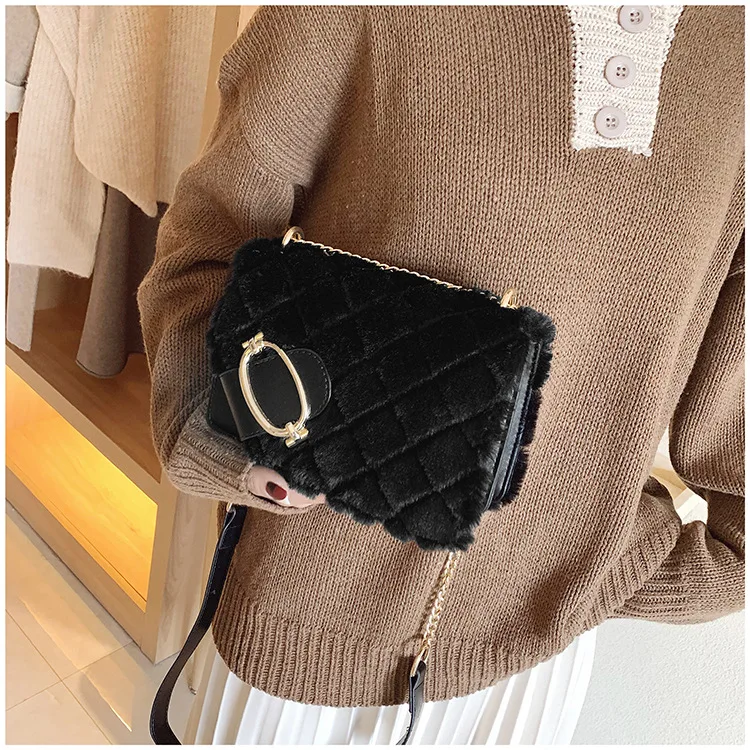 

Handbag Single Shoulder Plush Inclined Shoulder Bag Hand Bags for Women Tote Bags for Women Bolso Bandolera Mujer Taschen Women