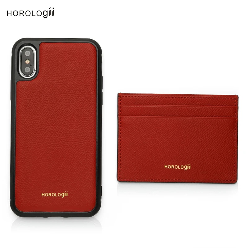 Horologii monogram красная итальянская кожа для Iphone 11 Pro Max чехол с держателем карты набор Подарочная посылка Прямая поставка