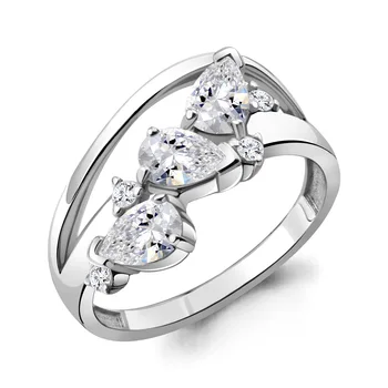 

Ring AQUAMARINE with cubic, silver 925