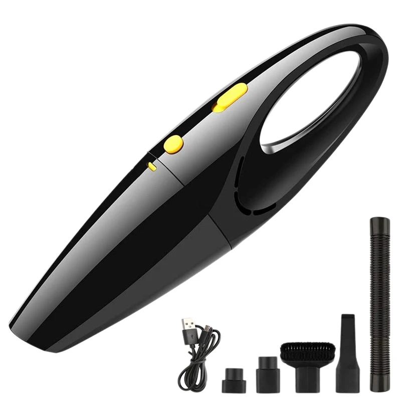 

-Wireless Handheld Vacuum Cleaner 100W Powerful Portable Car Vacuum Cleaner, Mini Wet and Dry Vacuum Cleaner, Black
