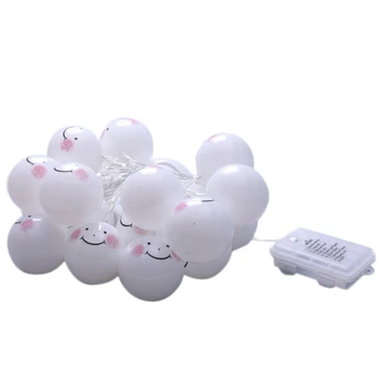 

Fairy Light 20 LEDs Smileface String Lamp Christmas Tree Party Yard Decor Glow Party Supplies