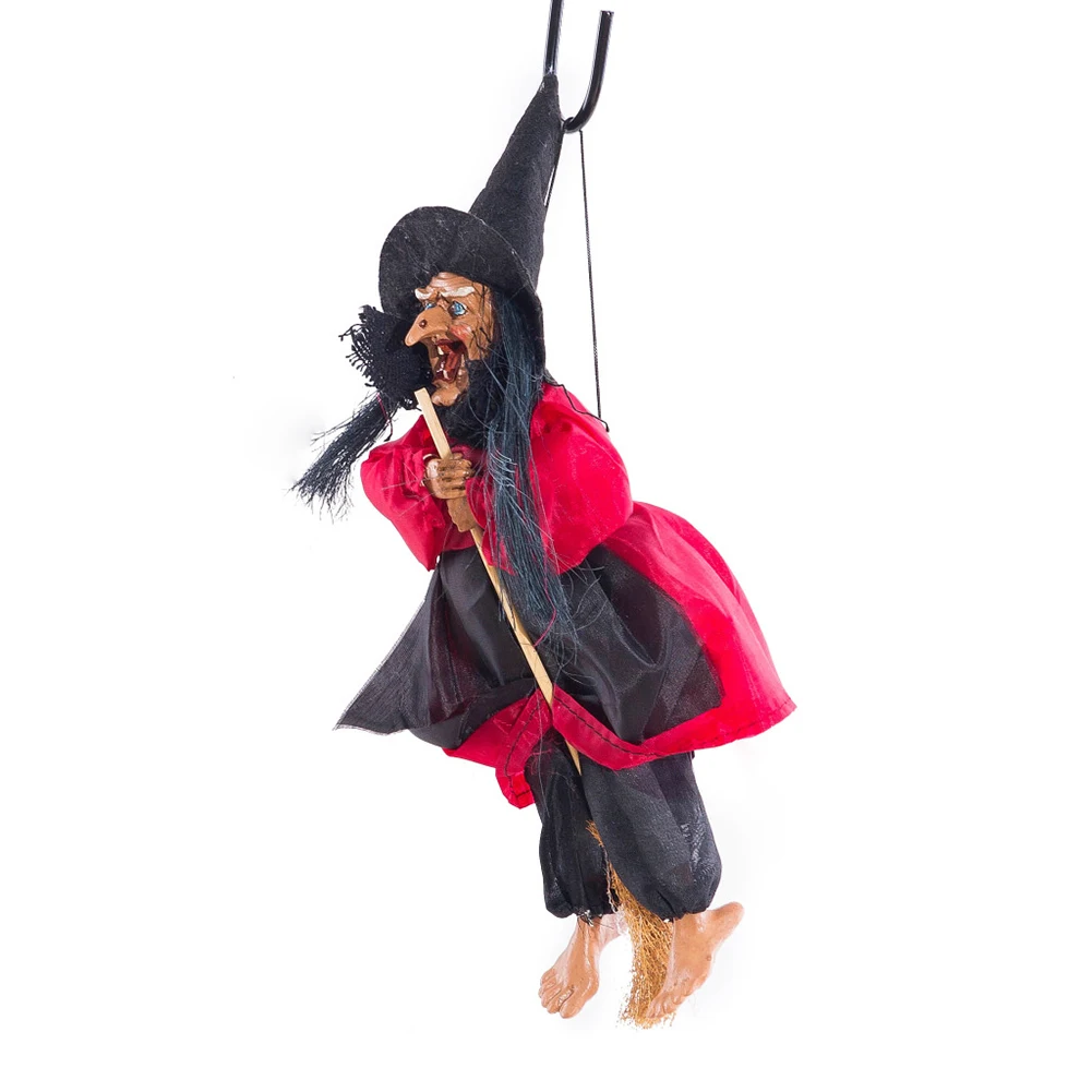 Halloween Hanging Animated Talking Witch Props Laughing