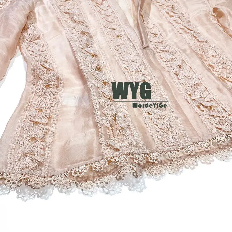 Top Quality Butterfly Appliqued Designer Blosues