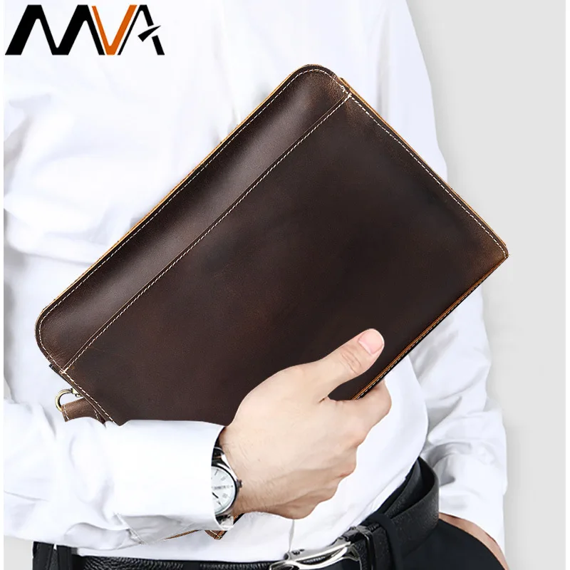 

Crazy Horsehide Man Hand Package Business Affairs Long Hand Package Genuine Leather Head Layer Cowhide Wallet