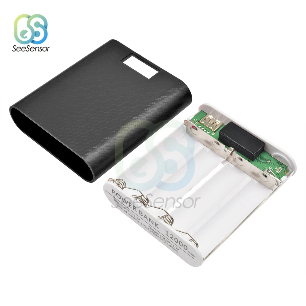 4X18650 USB банк питания зарядное устройство чехол DIY корпус коробка с экраном дисплея для iPhone Android смартфон