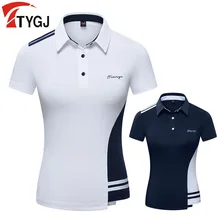 Женская дышащая летняя рубашка для гольфа, женская тонкая футболка с короткими рукавами, повседневная спортивная одежда с отложным воротником, D0804