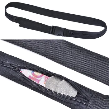 

New Designed Travel Anti Theft Wallet Belt with Secret Compartment Hiding Stash Money Belt waterproof adhesive Belt bag