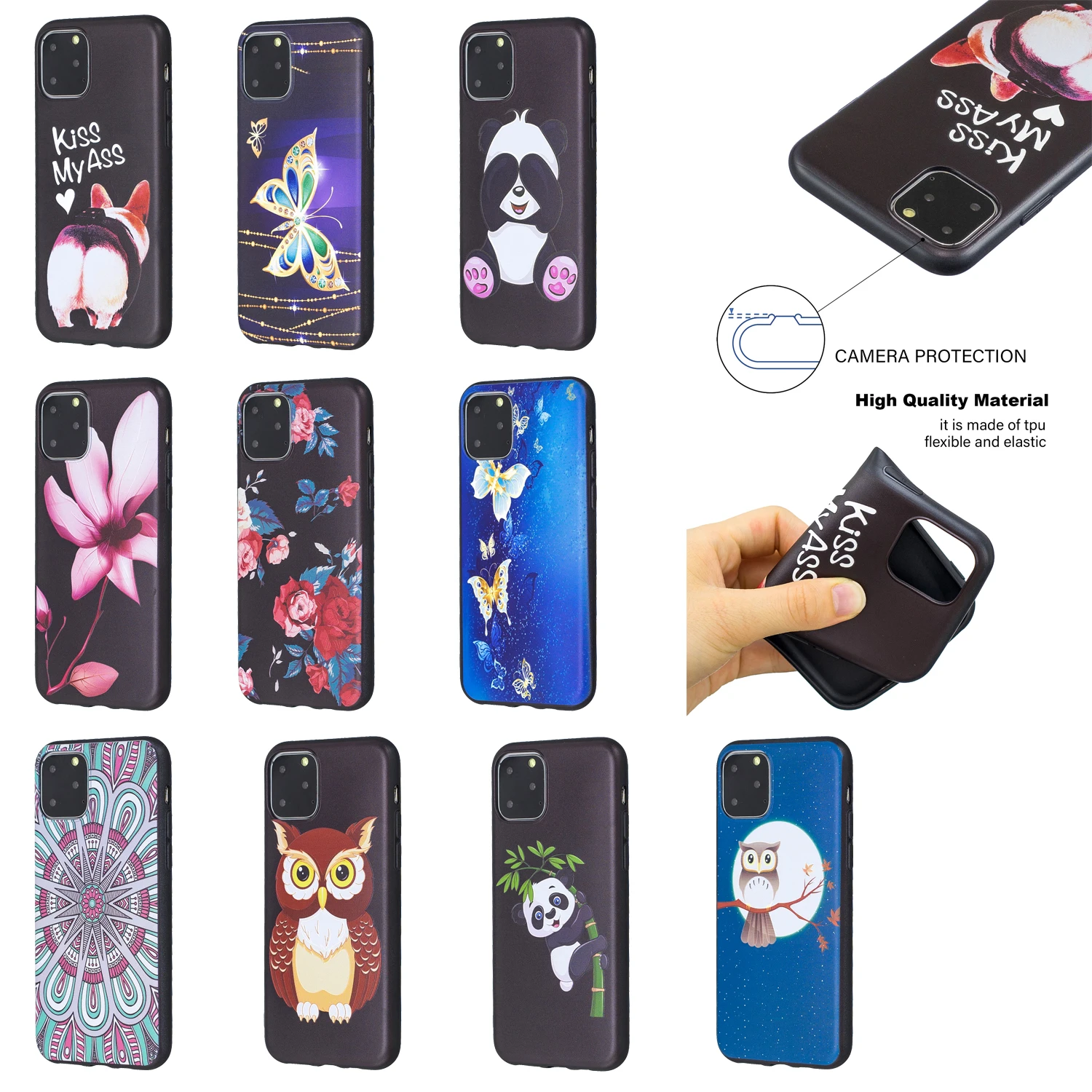 Для Apple iPhone 11 Pro Max Мандала мультяшный рисунок мягкий силиконовый чехол для 6 6S 7 8 Plus