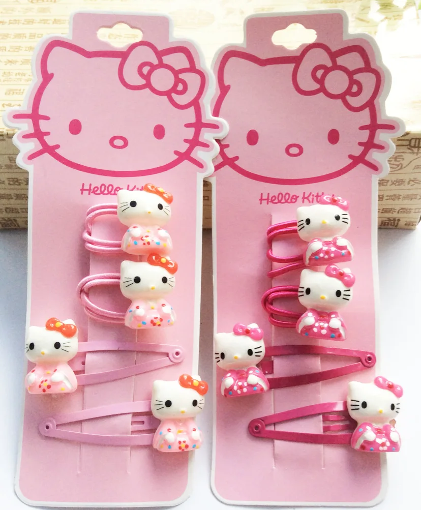 Симпатичные hello kitty резинка для волос рождественские аксессуары для волос заколки-ленты банты для волос для девочек