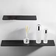 2021 New Bathroom Shelves Black Hole-free Bathroom Gel Accessory Dresser Shower Rack Wall Mount Toilet Storage Tray Simple P7u2