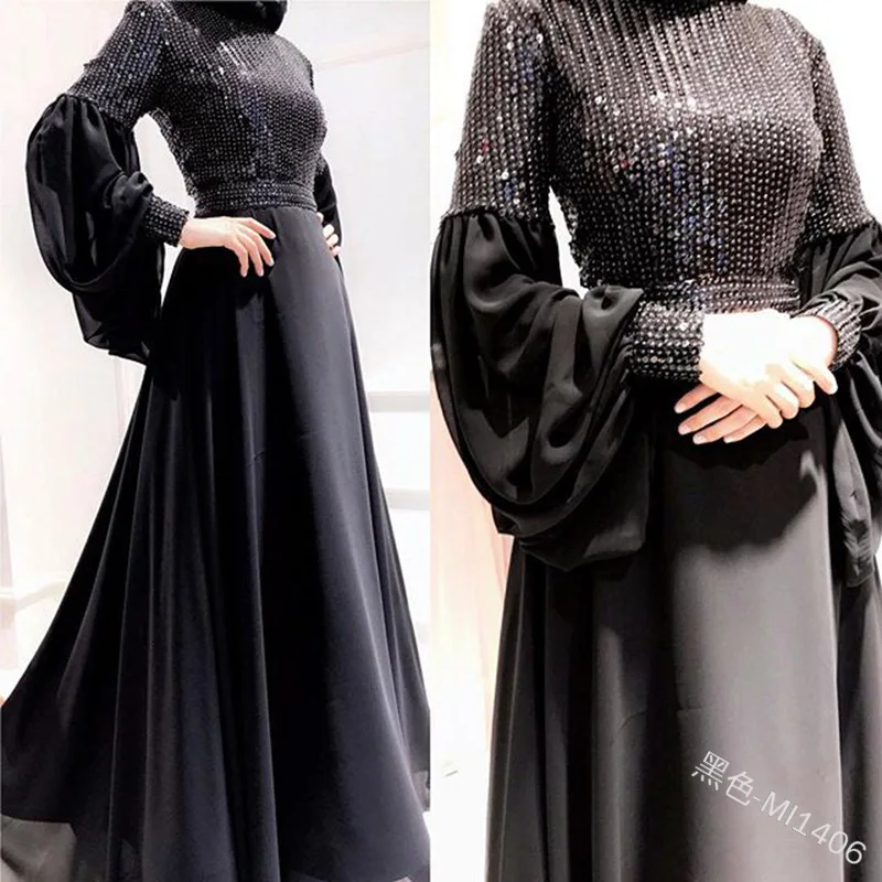 Мусульманское платье Элегантный Блестящий кардиган «абайя» кимоно длинный халат Платья Туника Юба Ближний Восток Рамадан Арабский исламский молитва одежда