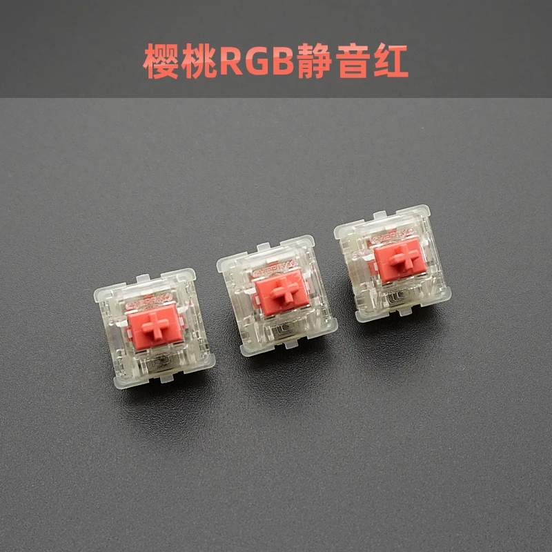 Cherry mx Interruptor Mecânico do Teclado Velocidade Original Prata Silencioso Vermelho Rosa Eixo Eixo Mudo 3-pin Rgb Smd