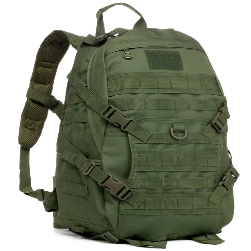 Men'S Backpack Outdoor Bag Camping Hiking Rucksack Solid Nylon Sport Travel Bags - Цвет: Green