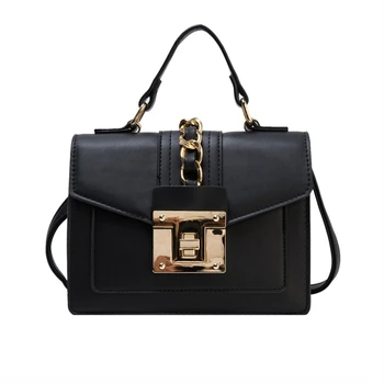 

Hand Bags for Women 2020 New Small Crossbody Bag Luxury Fashion Panelled PU Leather Shoulder Bag Ladies Chain Flap Handbag Black
