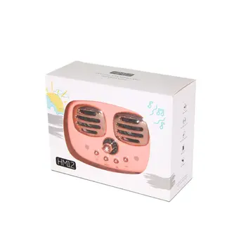 

New HM12 Retro Smiley Face Bluetooth Speaker Mini Wireless Loudspeaker Crack TF U Disk Audio Stereo Subwoofer