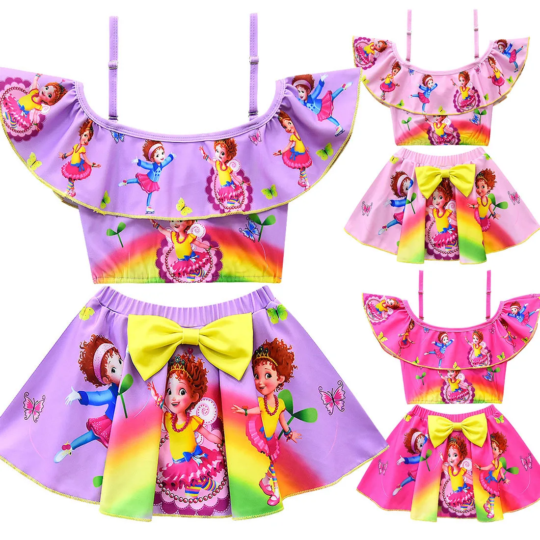 

Summer dress beautiful fancy nancy Girls Beach Style lol Bikini set Swimwear Kids girl Swimsuits kids Stripes and petal patterns