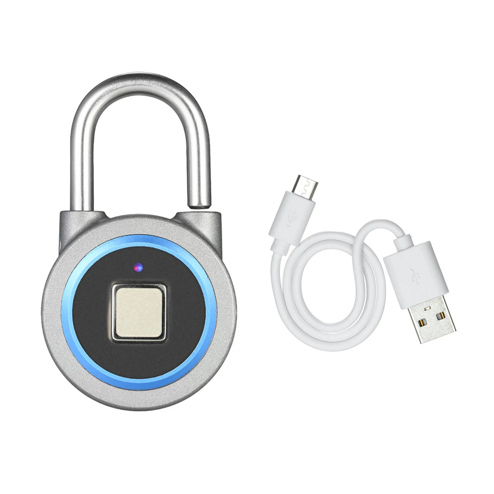 

Hot BT Fingerprint Smart Keyless Lock Waterproof APP / Fingerprint Unlock Padlock Door Luggage Case Lock for Android iOS System