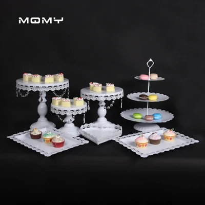 white 7pcs NL С украшением в виде кристаллов металлическая, для подставки для пирожных держатель возраст 7 до 16 лет, с рисунком в виде шт./компл. кекс сервировочный стенд для буфетного Дисплей стеллаж для выставки товаров День рождения Свадебные украшения золотой/белый - Цвет: white 7pcs NL